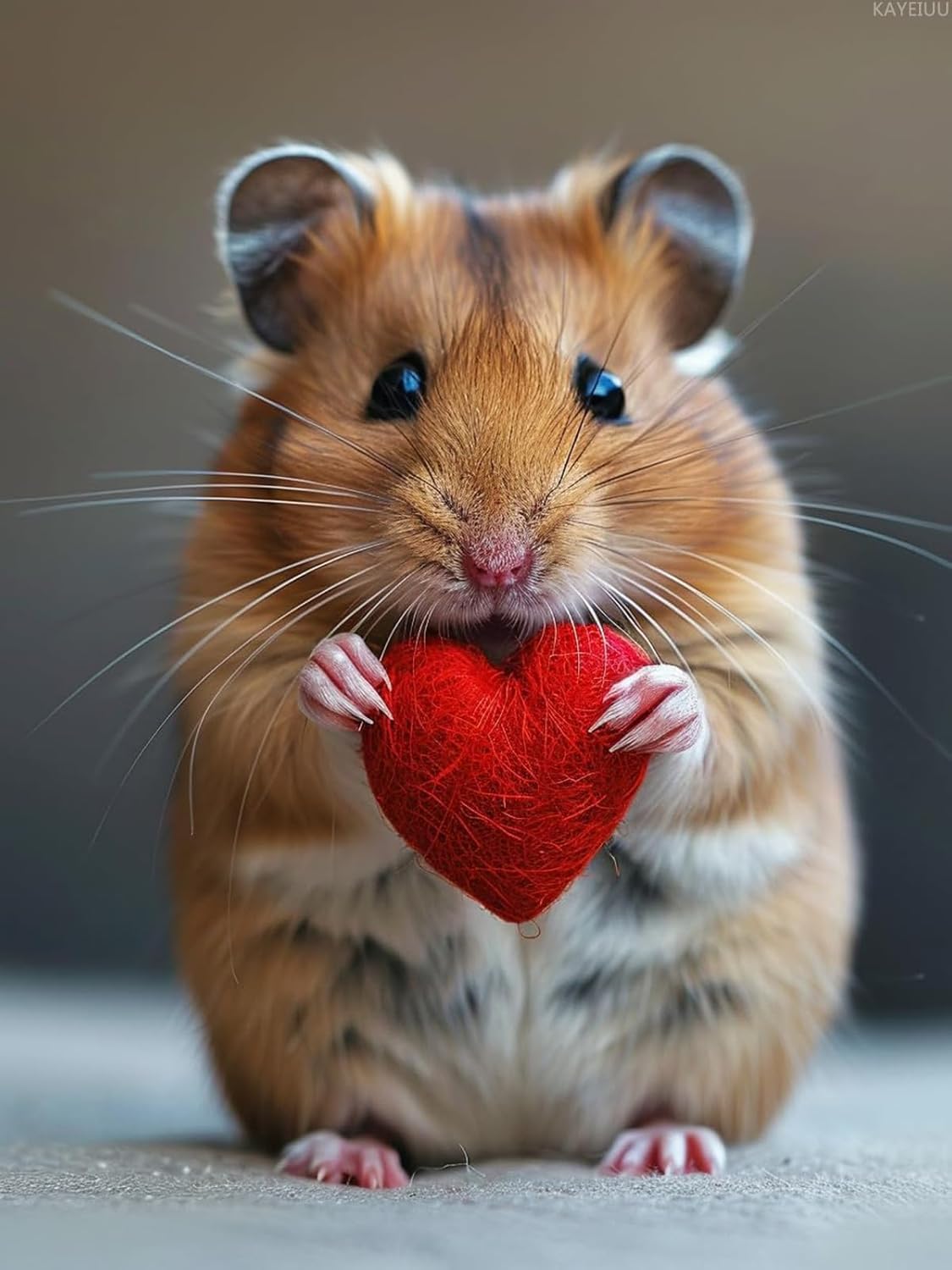 KAYEIUU 5D Diamond Art Kits for Adults Hamster, Full Drill Diamond Art Pictures Paint with Diamonds, DIY Cross Stitch Jewel Art Rhinestone Craft for Home Wall Decor 12x16inch