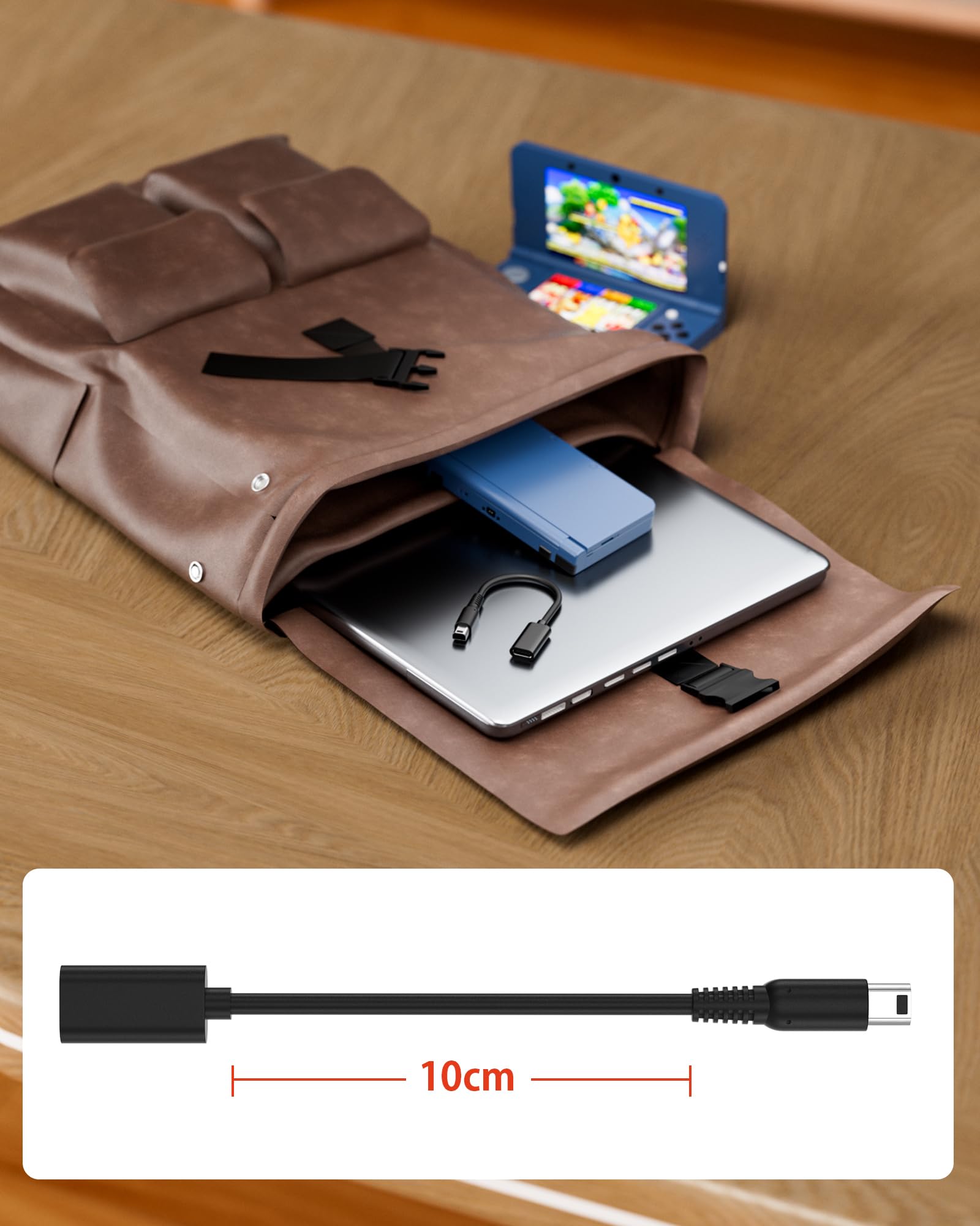 Lot de 2 adaptateurs de câble de charge USB Type-C pour 3DS XL/3DS LL/New 3DS/3DS XL/3DS/New 2DS LL/2DS XL/2DS/DSi/DSi XL