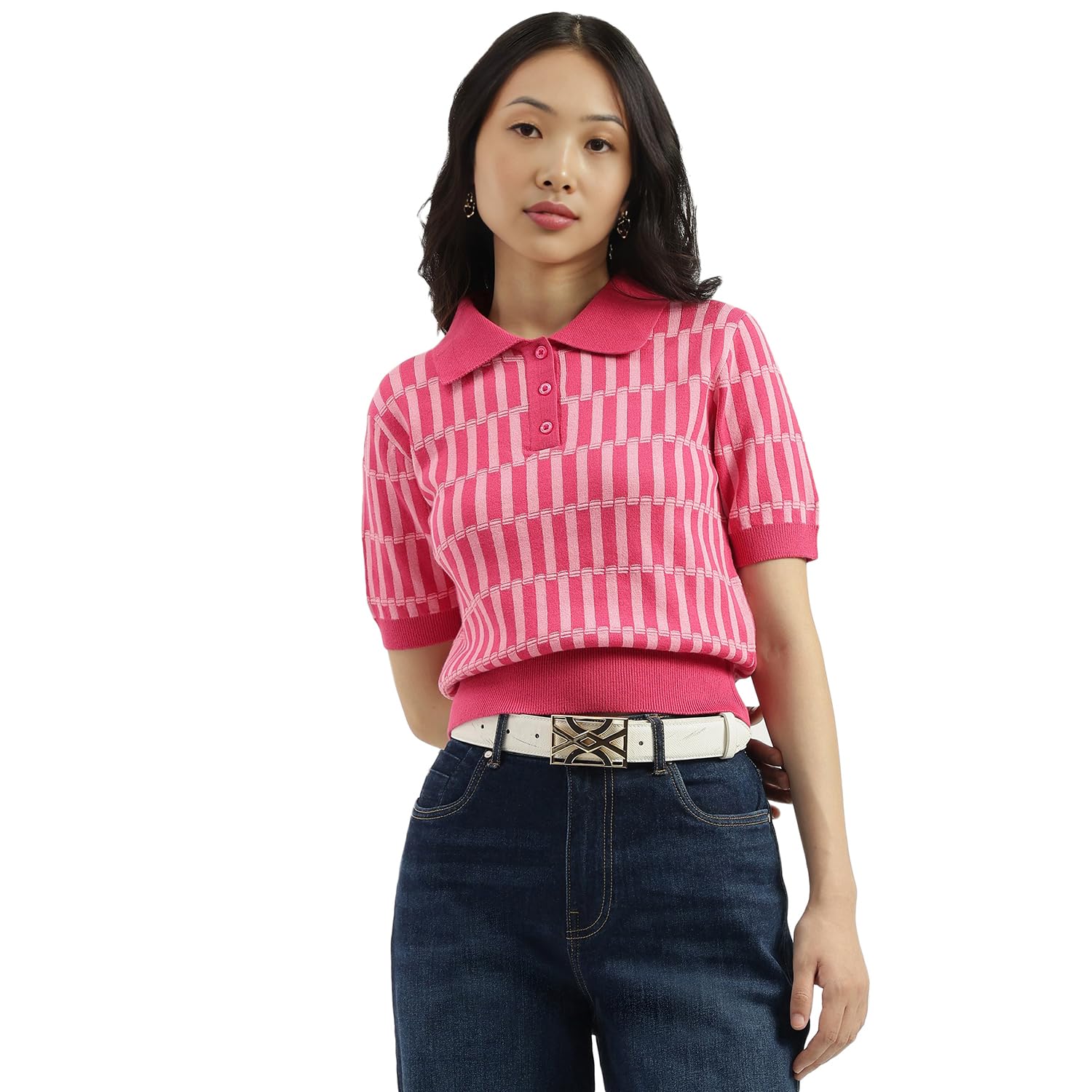 united colors of benetton Women's Knitted Regular Fit Top-picture-29
