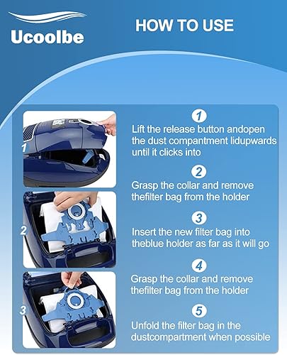Miniatura 7 de Paquete de 20 bolsas de repuesto 3D GN Airclean para aspiradora Miele Classic C1, C1 completa, C2 completa, C3, S227 S240, S270, S400, S2, S5, S8,