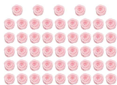Shapenty Mini cinta de satén de 58 pulgadas, diseño de rosas para boutique, flores de costura, lazos para manualidades, adornos florales para