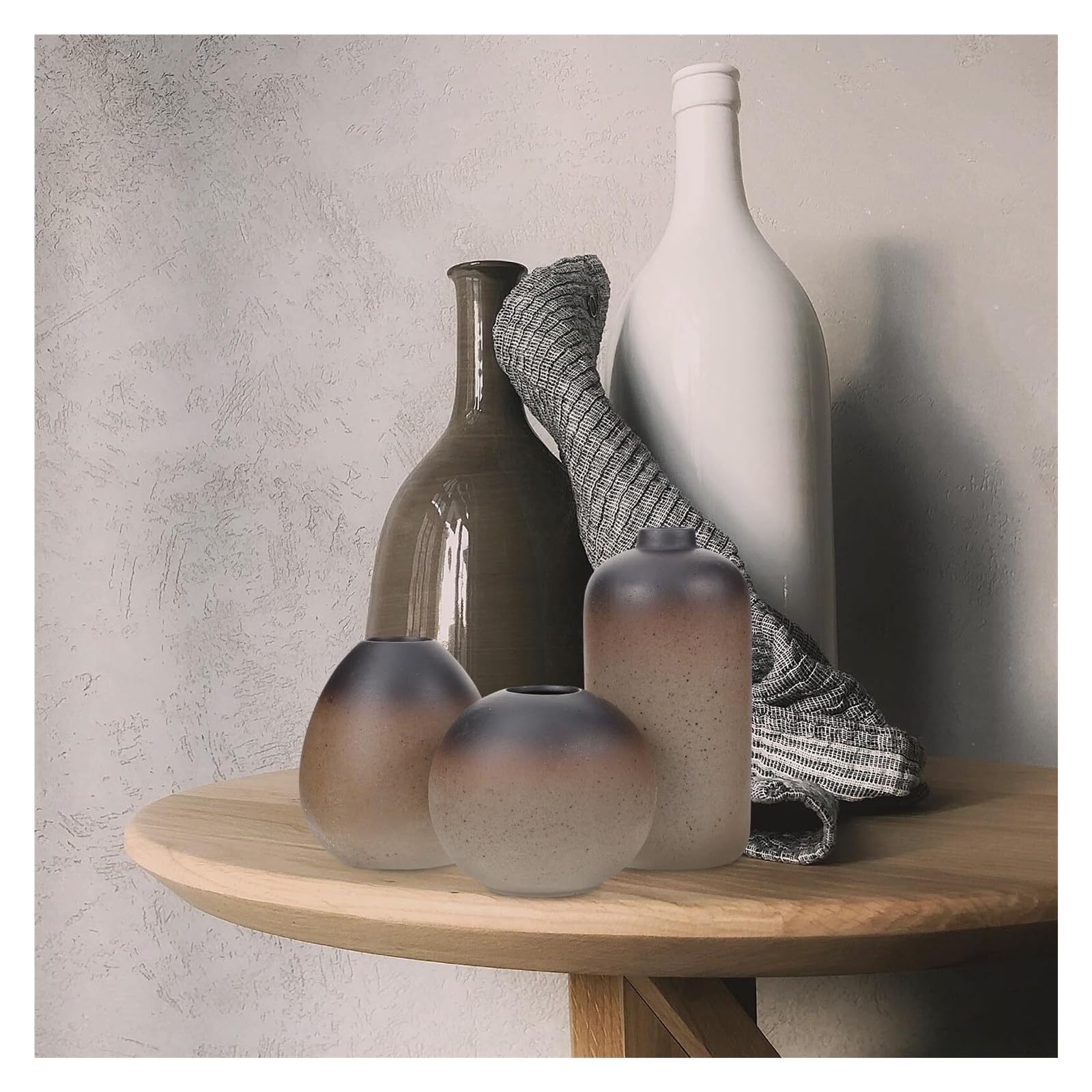 Ładny zestaw mini ceramiczny wazon 3 szt. dekoracja domu Zen styl japoński vintage dekoracje na półki