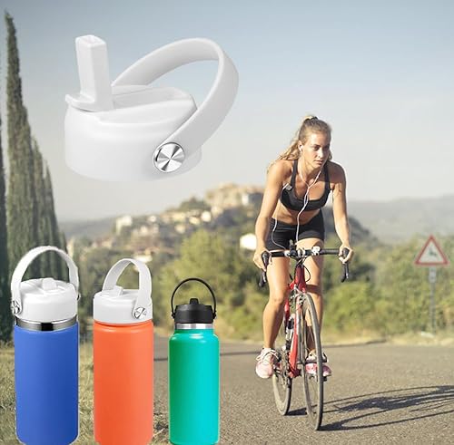 Miniatura 5 de Tapa de popote para Hydro Flask, tapas con popote compatibles con Hydro Flask de boca ancha de 1218203240 onzas, tapa para beber a prueba de fugas