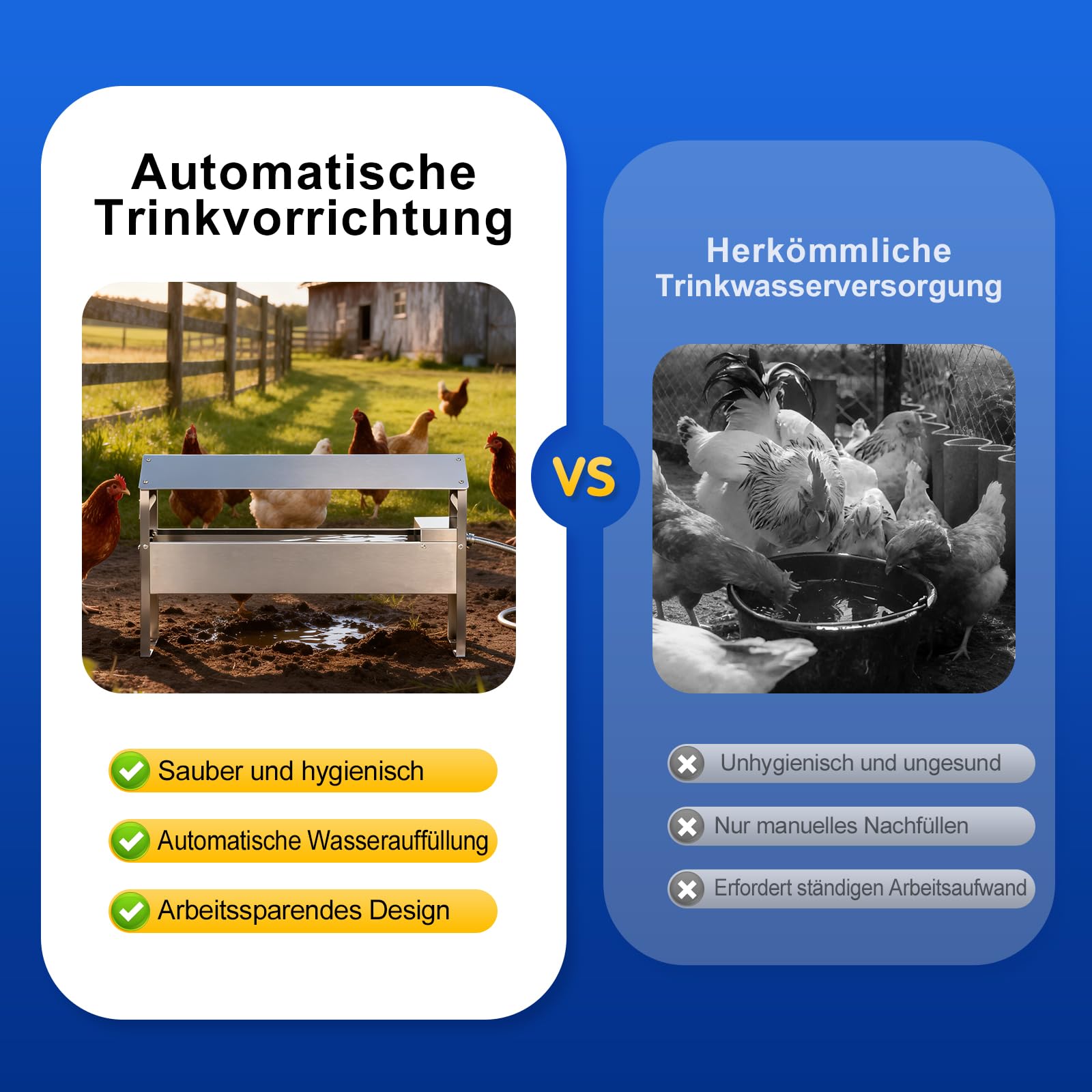 7L Hühnertränke Edelstahl,Schwimmer Geflügeltränke,Tränke Geflügel mit 1/2 Zoll Schwimmerventil für Hühner,Hühner Wasserspender,Wassertränke Hühner Edelstahl für Enten,Gänse,Tauben,Langlebig