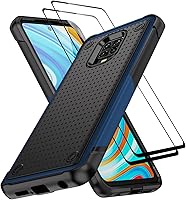 Vista 20 de Jeylly Funda para Xiaomi Redmi Note 9 Pro con protector de pantalla de vidrio templado [2 unidades], resistente a prueba de golpes, funda protectora