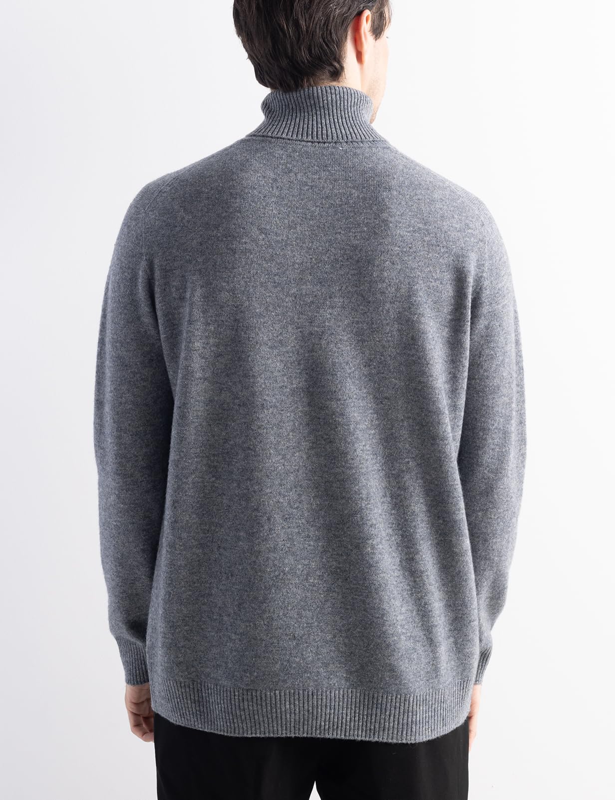Chanyarn Herren-Pullover aus 100 % Merinowolle, für Herbst und Winter, erste Linie, bereit zum Tragen, hoher Halsausschnitt, langärmelig, nahtloser Strickpullover