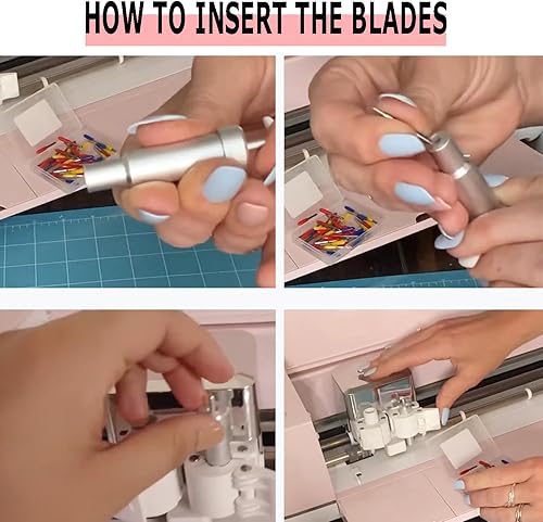 Miniatura 6 de THANMAO 40 cuchillas de repuesto compatibles con máquinas de corte Explore Air 2Air 3MakerMaker 34, incluye 10 cuchillas de punta fina, 20 cuchillas