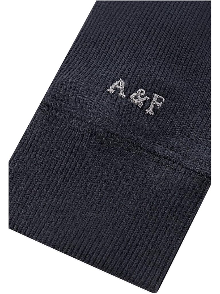 Black Abercrombie & Fitch Cozy Twist Front Knit Top (Big Kid)