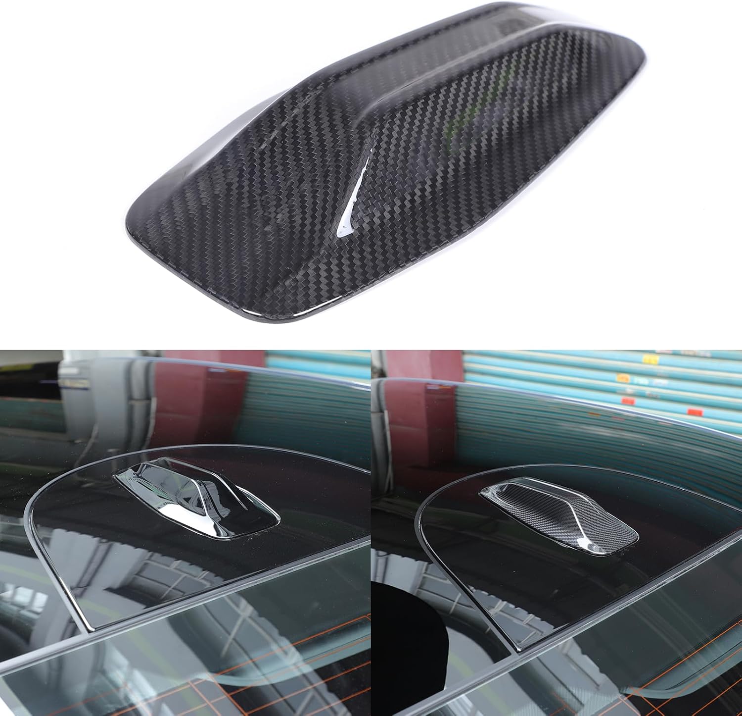 Car Roof Shark Fin Antenna Cover Compatible with BMW 5 Series G60 7 Series G70 2024, Automotive Top Roof Aerials AM/FM Radio Signal Base Trim Accessories for BMW G60 G70 (Black)