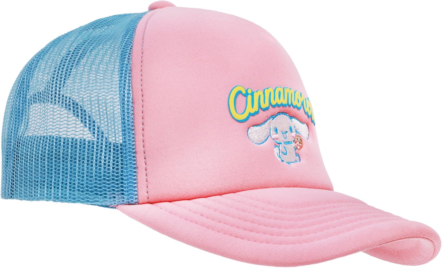 Cinnamoroll Trucker Hat, Puff Print Adult Baseball Cap with Curved Brim, Pink, One Size - Image 4