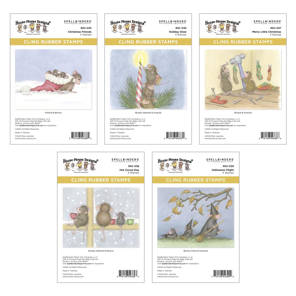 Spellbinders BD-0860 House-Mouse Holiday Friends Collector Bundle