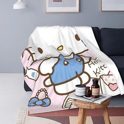 Miniatura 2 de Bonita manta kawaii de franela súper suave para mujeres y niñas, manta cálida para sofá, cama, sala de estar, 50 x 60 pulgadas