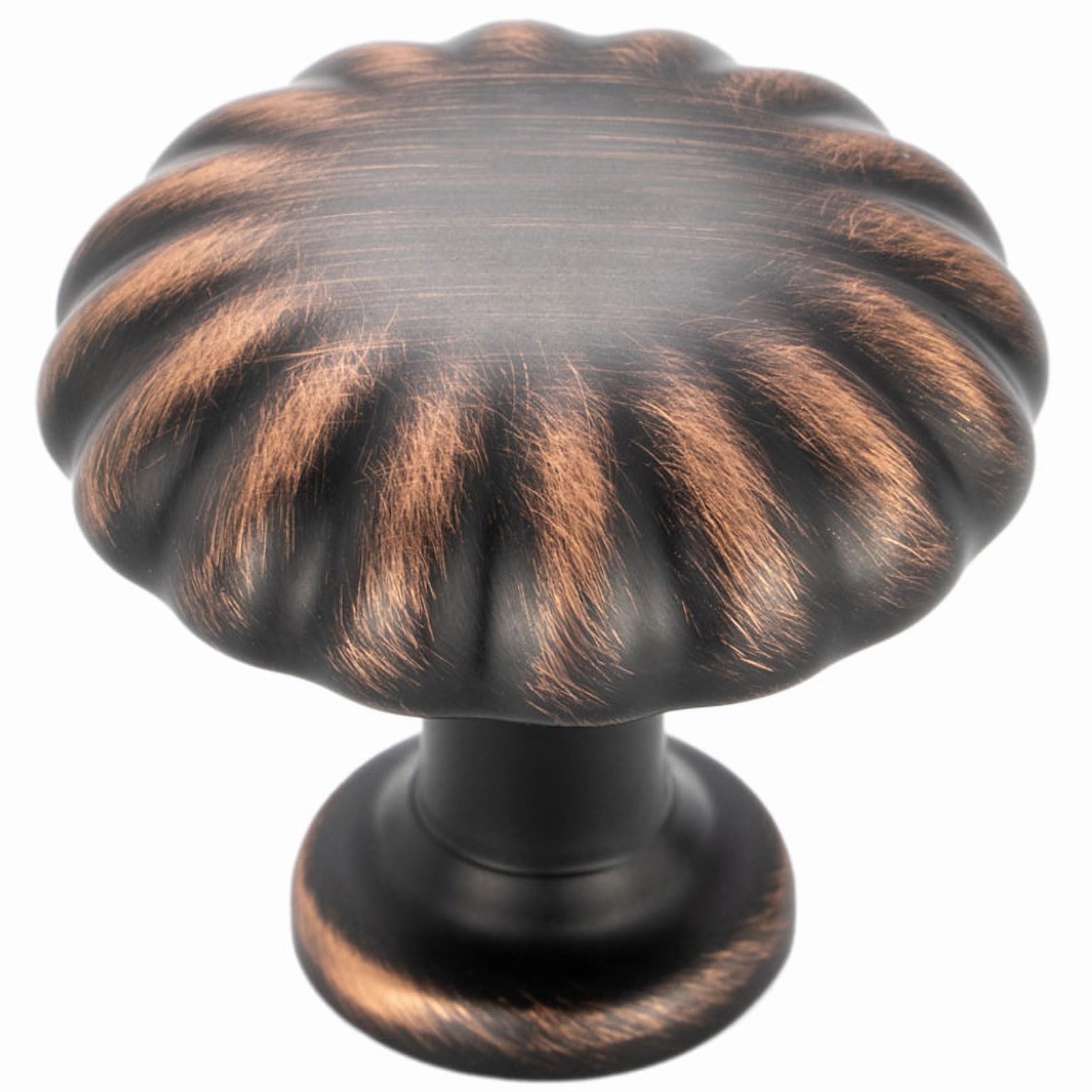 BEROSSA Oil Rubbed Bronze Cabinet Knobs Bronze Drawer Knobs, 10 Pack 1-1/4 Inch, 2510 Single Hole Cabinet Pulls for Kitchen Cabinets Drawers Bedroom
