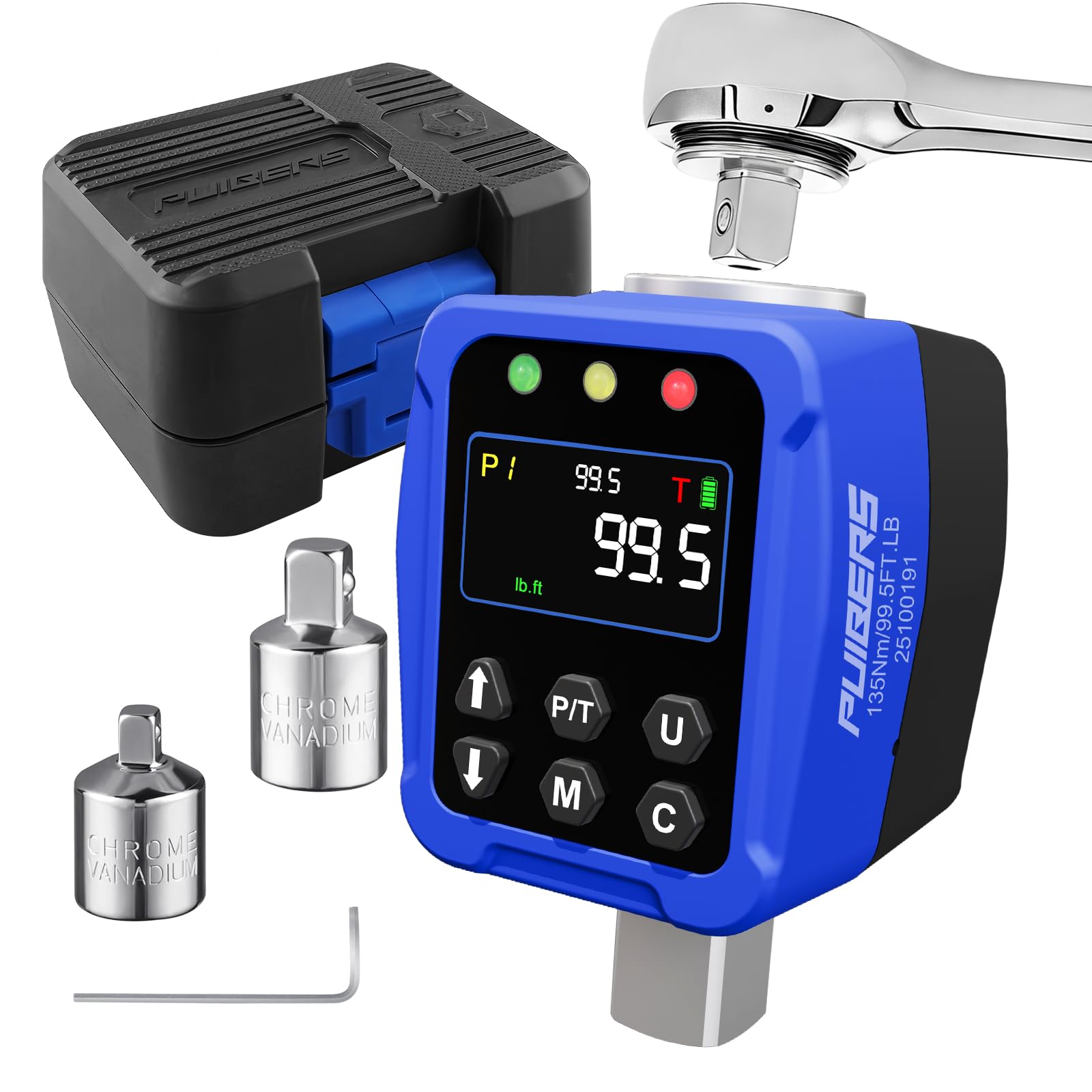 Adaptateur dynamométrique 1/2 électronique à haute précision ±2% avec écran LCD