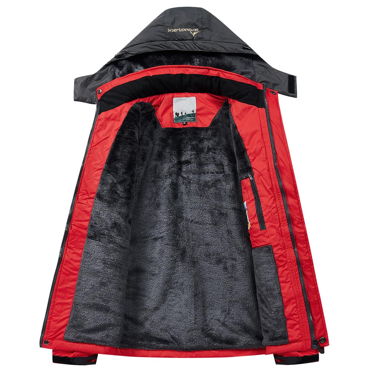 MANSDOUR Giacca da sci impermeabile da uomo Caldo Inverno Neve Cappotto antivento Mountain Windbreaker con cappuccio Impermeabile, Sandali Adventure Seeker, punta chiusa - T - Bambini, XX-Large