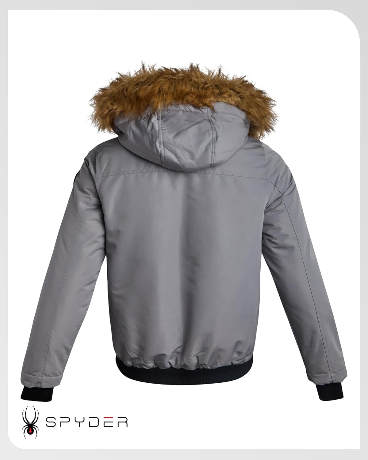 Spyder Mens Puffer Jacket - Heavyweight Wind and Water Resistant Parka Coat Insulated Winter Jacket for Men w/Faux Fur Hood - Image 7