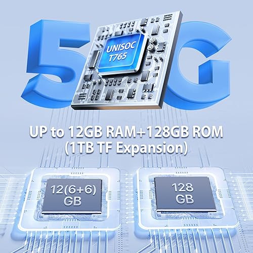 Miniatura 2 de UMIDIGI Note 100 Teléfono celular 5G, Android 14 teléfonos desbloqueados, 12 (6+6) GB+128GBTF 1TB gasto, 5G Dual SIM, cámara de 50MP, pantalla HD de