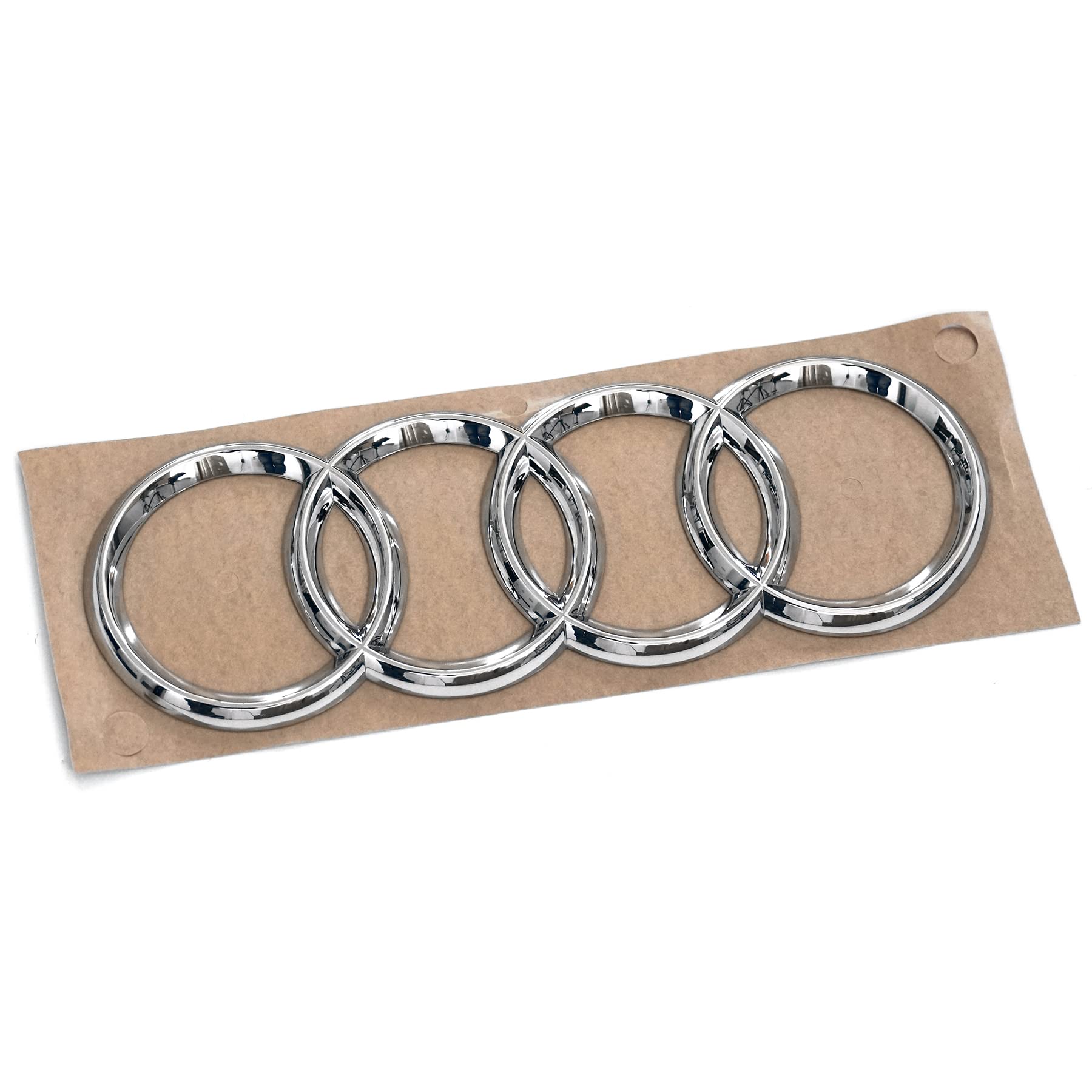 Audi 4F0853742C2ZZ Ringe Emblem Zeichen Heckklappe Logo, Chrom/Silber, nur Limousine, nur ab Produktion 10/2008