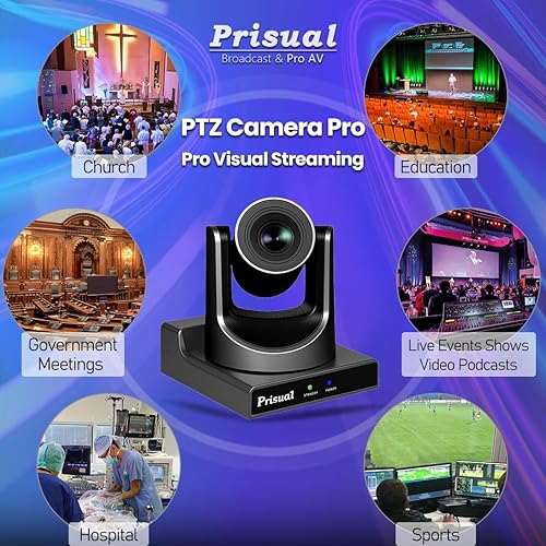 Miniatura 23 de Cámara NDI PTZ, 30X NDI/SDI/HDMI/USB3.0/IP Streaming con seguimiento automático AI, baja latencia para iglesia, transmisión, eventos en vivo