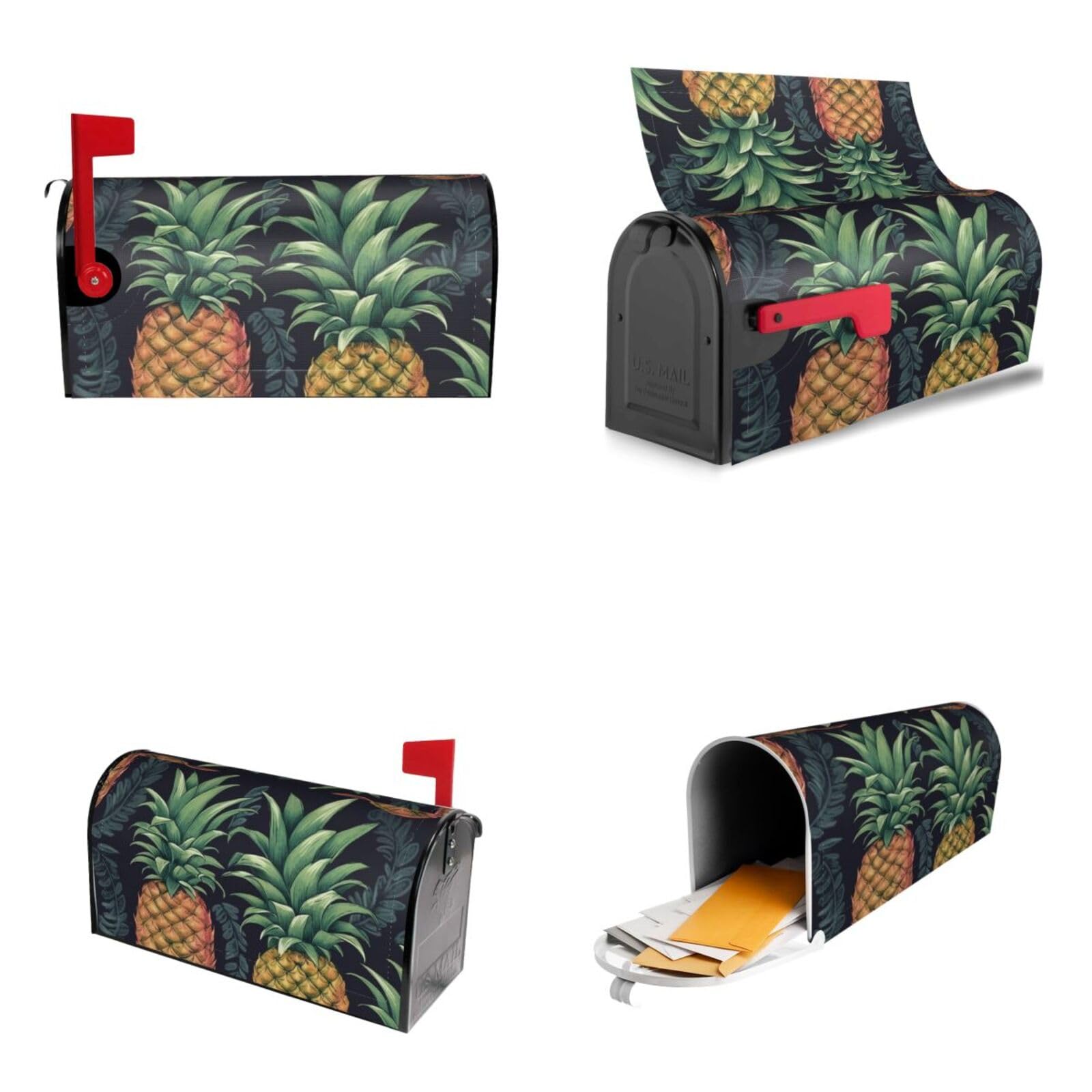 Pine Mailbox Covers Magnetic Wraps Post Letter Box Cover Garden Home Decor 25.5x21 in