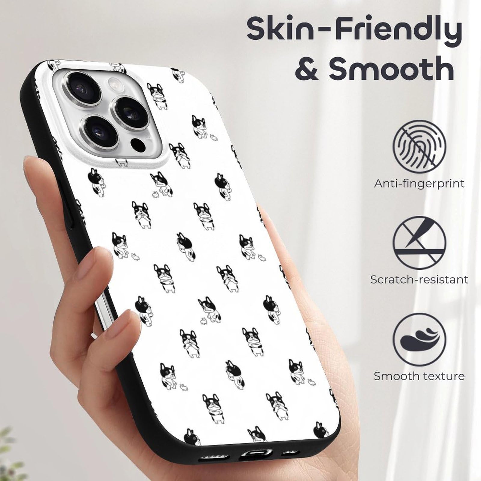 Amazon.co.jp: iPhone 16 Pro ケース 犬柄 ボストンテリア犬 