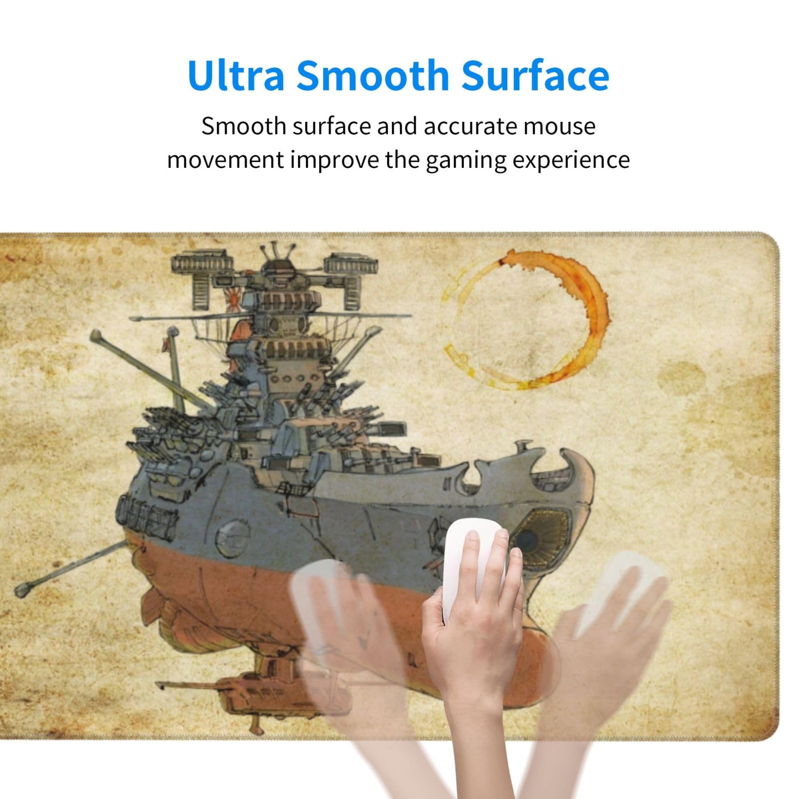 Amazon.co.jp：宇宙戦艦ヤマト マウスパッド デスクマット 大型 ゴム