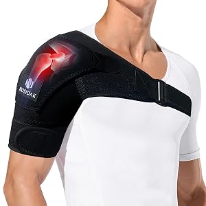Shoulder Brace - Shoulder Compression Sleeve Immobilizer Support Wrap for Torn Rotator Cuff Glenoid Labrum Tear Dislocated AC