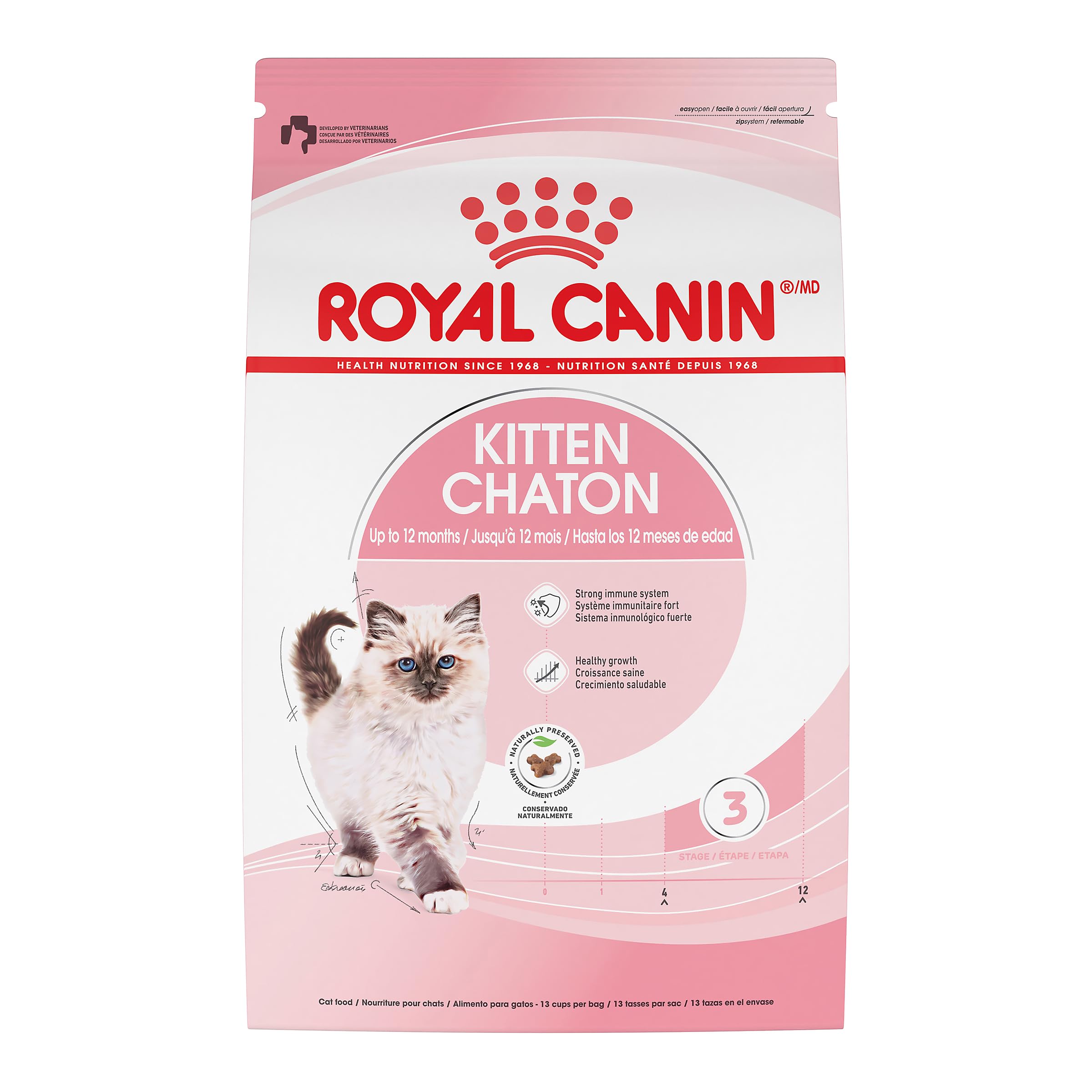Royal Canin Feline Health Nutrition Dry Kitten Food, Supports Digestive Health, Immune Support and Healthy Energy, 3 lb Bag image 4