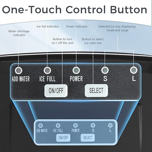 Miniatura 2 de Antarctic Star Máquina de hielo para encimera con hielo de bala SL de 28 libras24 horas, máquina de hielo portátil con cuchara de hielo y asa,
