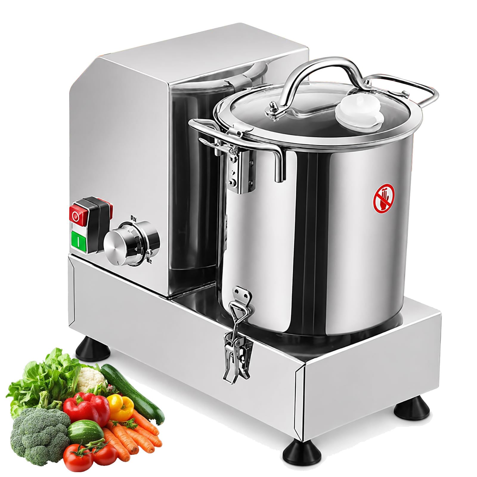 Tritatutto Elettrico Robusto, Robot da Cucina in Acciaio Inox