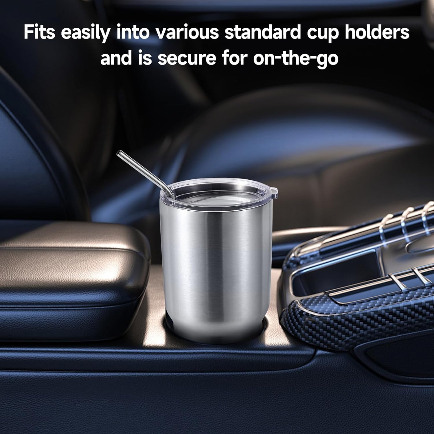 Volhoply 30oz Insulated Tumbler with Lid and Straw, Double Wall Inner & Outer 304 Stainless Steel Coffee Cup, Travel Mug Reusable Thermal Cup for Cold & Hot Drinks (Silver,1 Pack) - Image 6