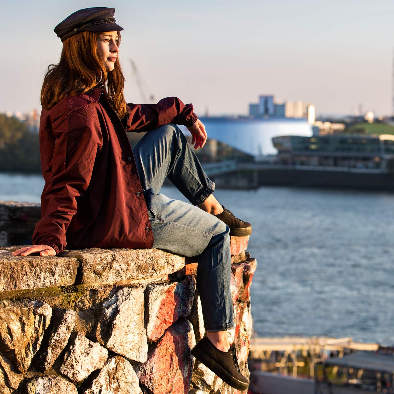 HAMMABURG Gorra Marinera Estilo Capitan Hecho en UE Unisex Todo el ano
