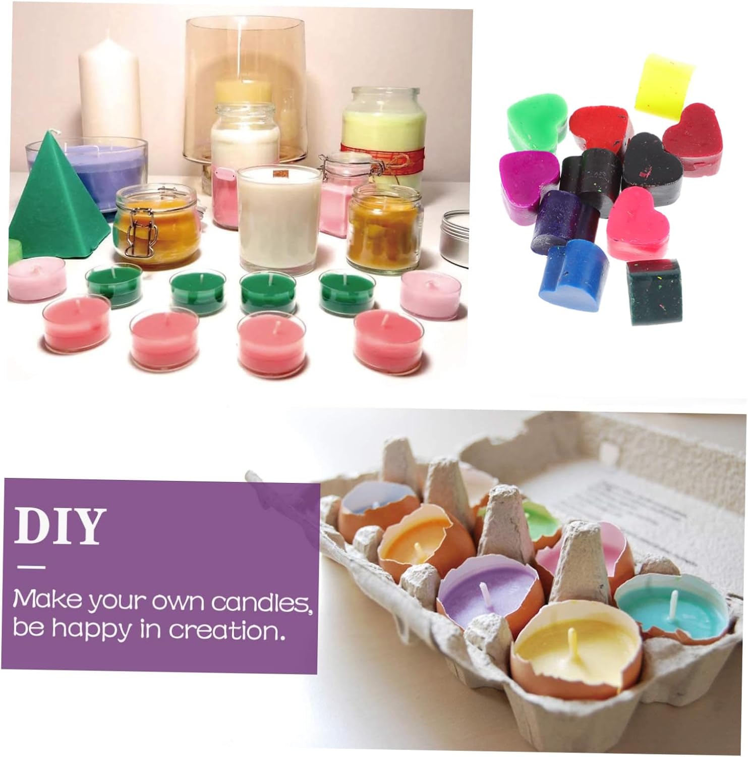 11pcs DIY Candle Wax Dye Chips for Candle Making Solid Color Flakes for Paraffin Soybean Crystal Wax Use Colorants for Handmade Soap and Crafts