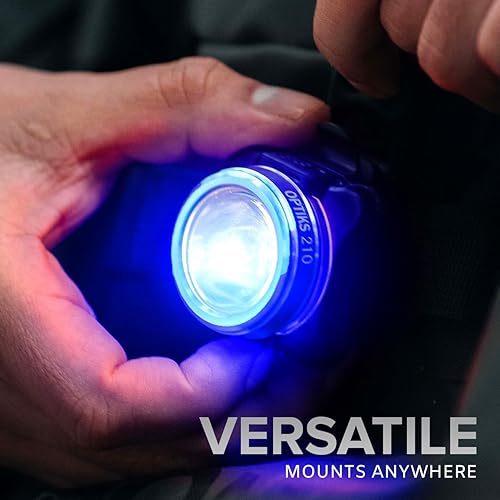 Miniatura 4 de OPTIKS-Luz trasera azul para bicicleta 220 lúmenes - USB recargable -10 horas máx. - Resistente al agua - 5 modos - LED azul - o rojo SOS - Luces