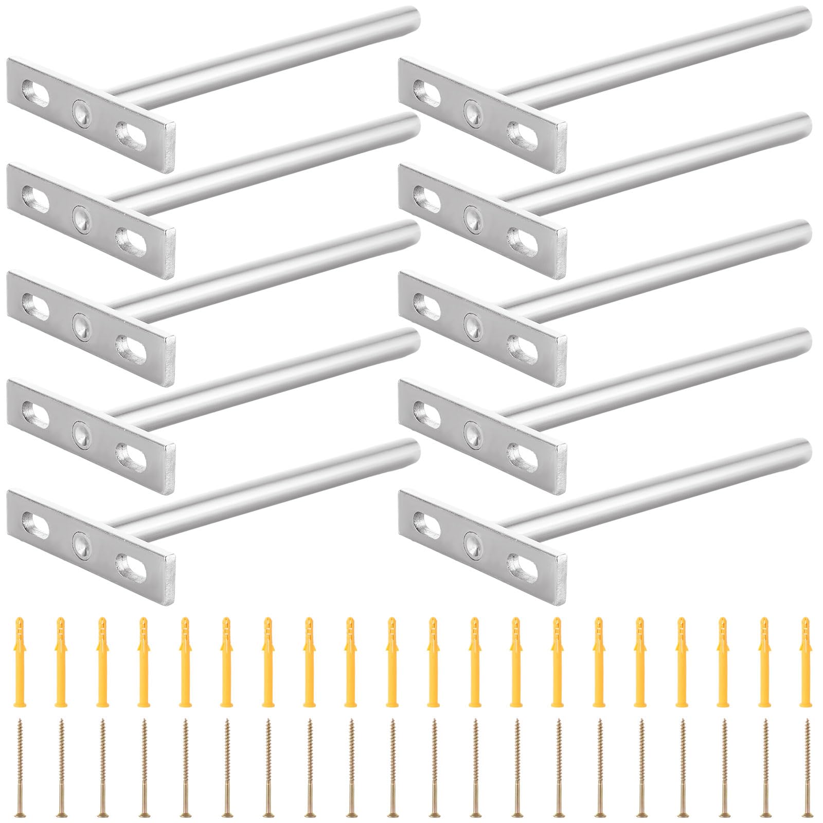 APACALI 10 Pack Floating Shelf Bracket 6 Inch, 150mm Invisible Shelf Brackets Heavy Duty