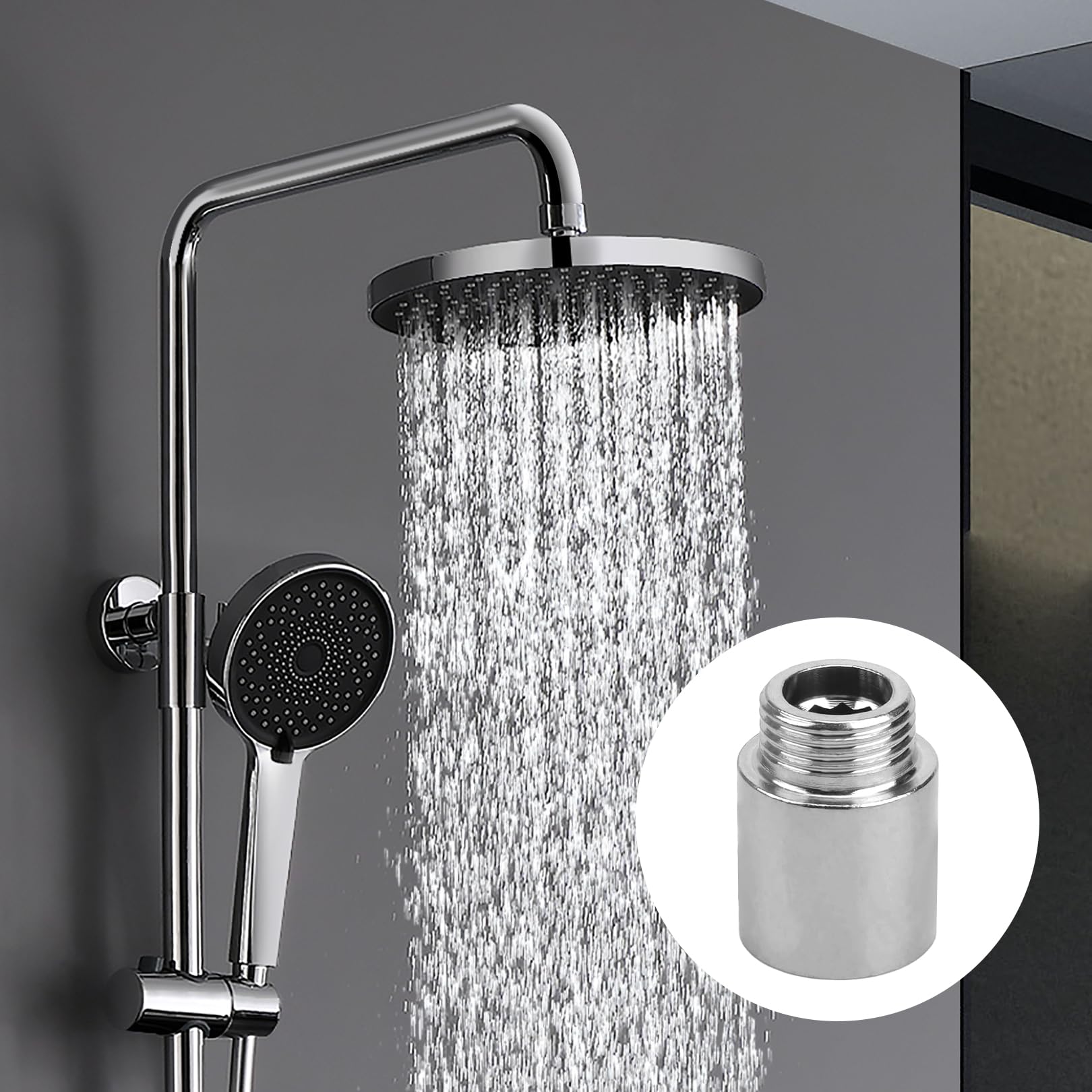 Hahnverlängerung 1/2 Zoll – 6-teiliges Edelstahl-Set (10/25/40 Mm) + 2 Rollen Dichtband – Für Duschköpfe, Eckventile & Wasserhähne