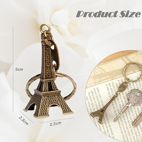 Miniatura 2 de 20 llaveros de torre Eiffel, recuerdos de fiesta, París Torre Eiffel, adorno retro, suministros de fiesta temática francesa para niñas y mujeres,