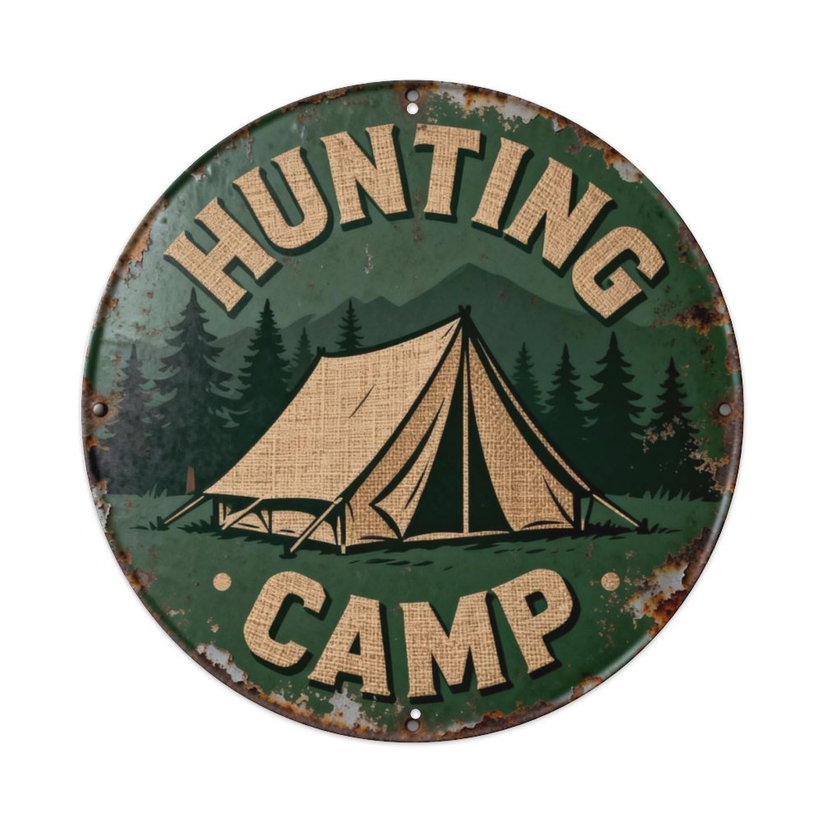 Hunting Camp Metal Tin Sign Plaque