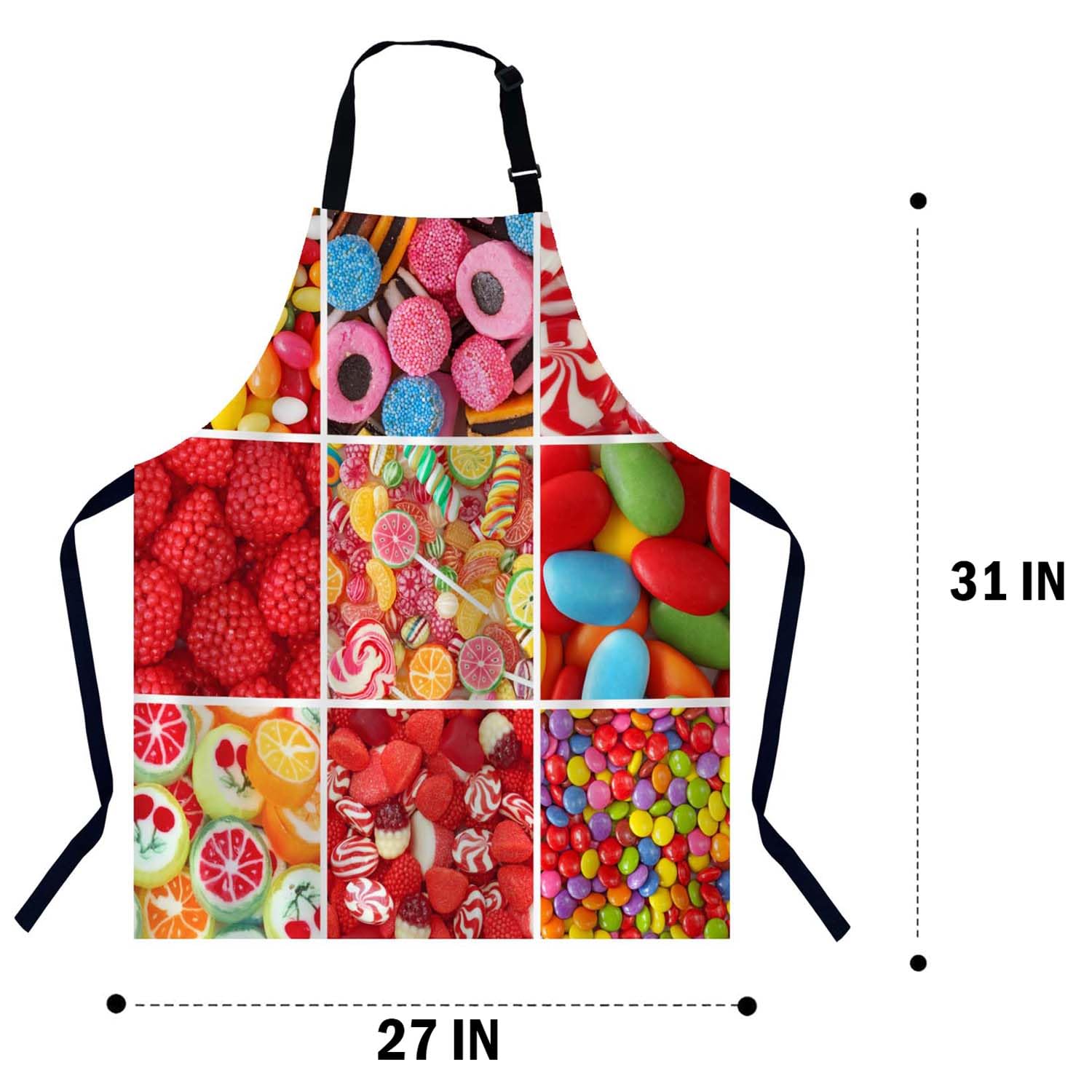 BGBDEIA Different Sweets Apron for Women Men Adjustable Apron Cooking Kitchen Chef Apron for Home Kitchen Baking Gardening BBQ - Image 2