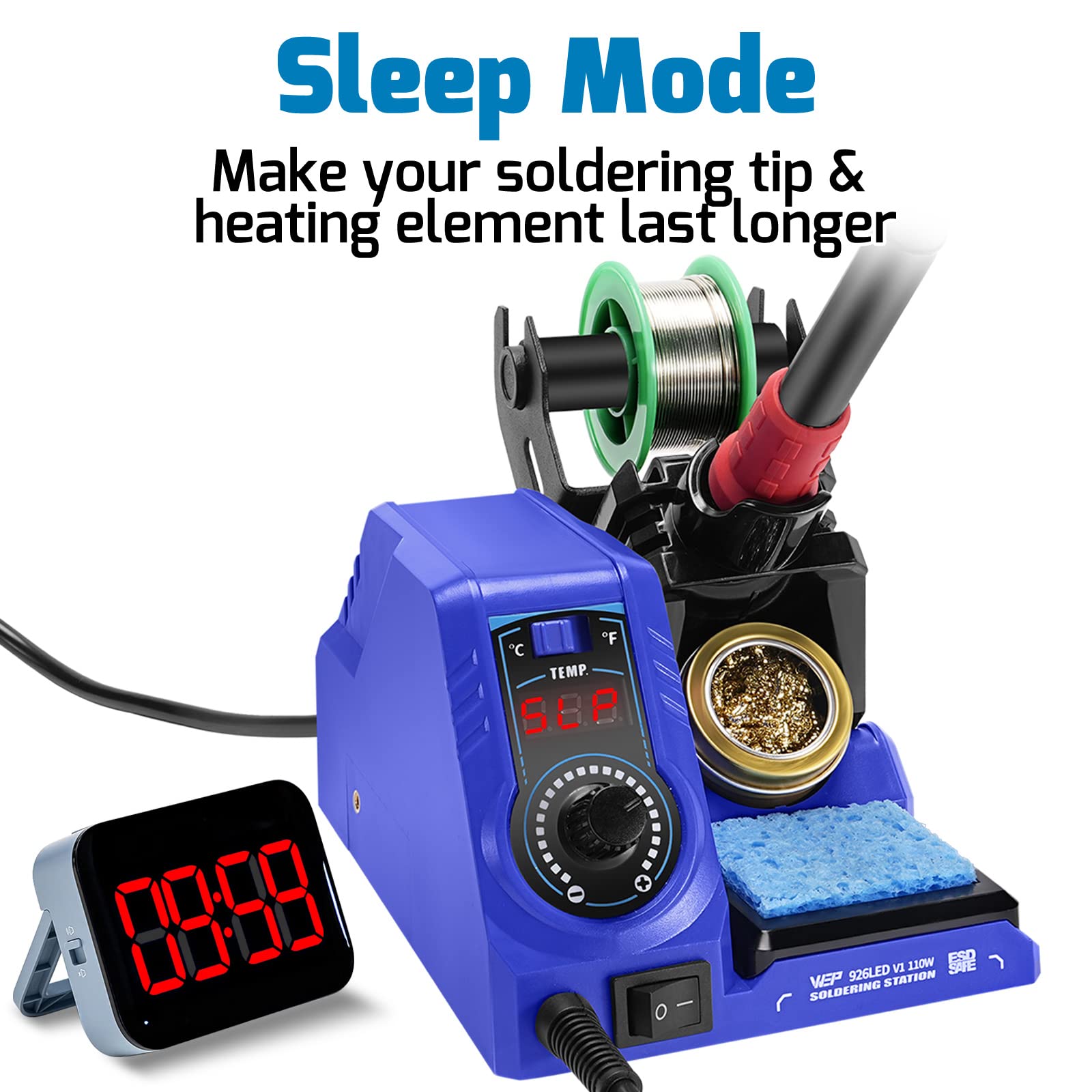 WEP 926LED Soldering Station Kit - 110W, 5 Tips -9