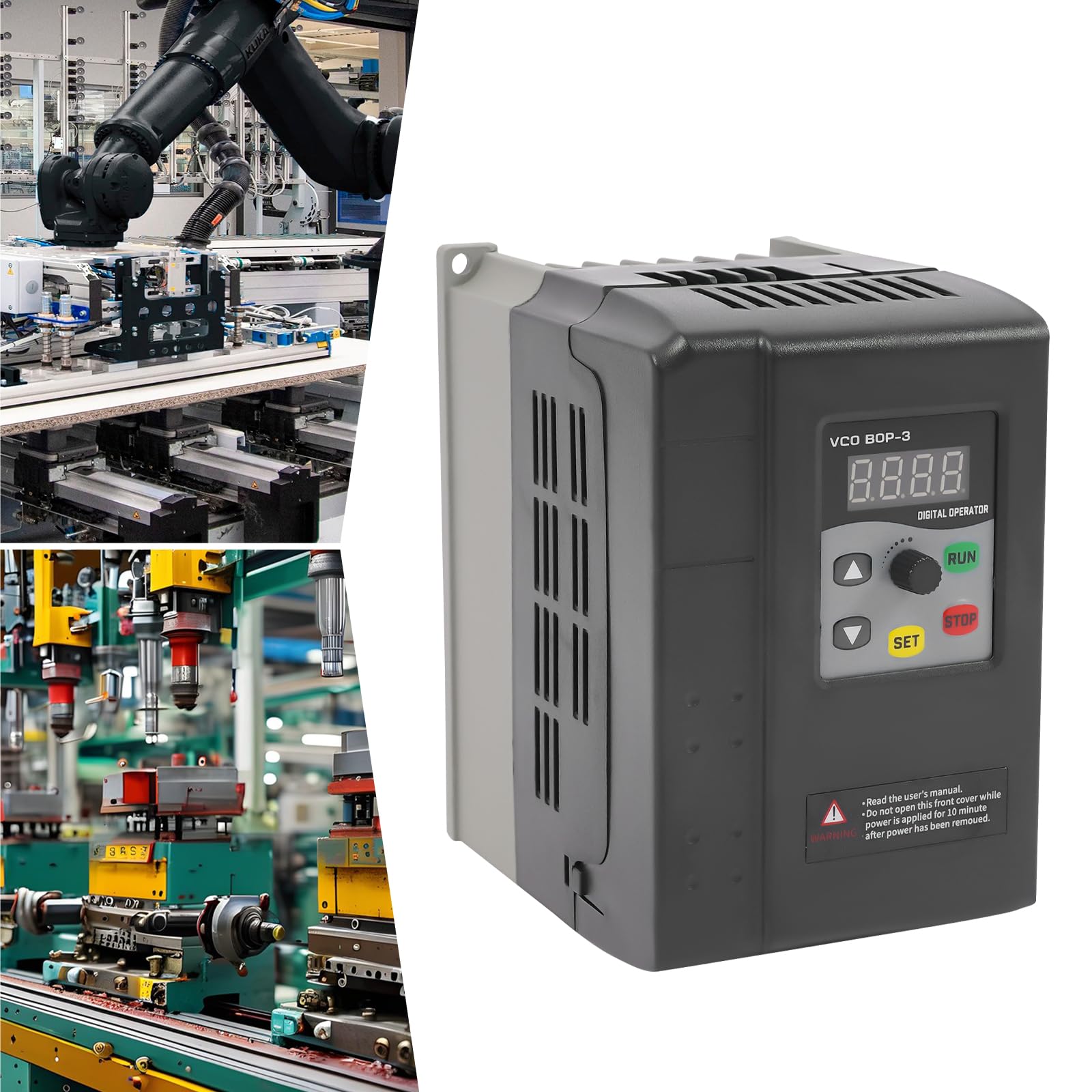 Frequenzumrichter 1500W Motor Inverter Konverter, VFD Frequenzwandler Inverter Antrieb, Variable Frequency Driver Inverter, Computerized Numerical Control für 3 Phasen Drehstrommotoren, 3HP 380V, 4.1A