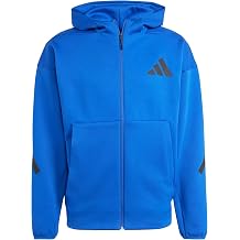 adidas MEN'S Z.N.E. FULL-ZIP HOODED TRACK JACKET, Royal Blue, MEDIUM