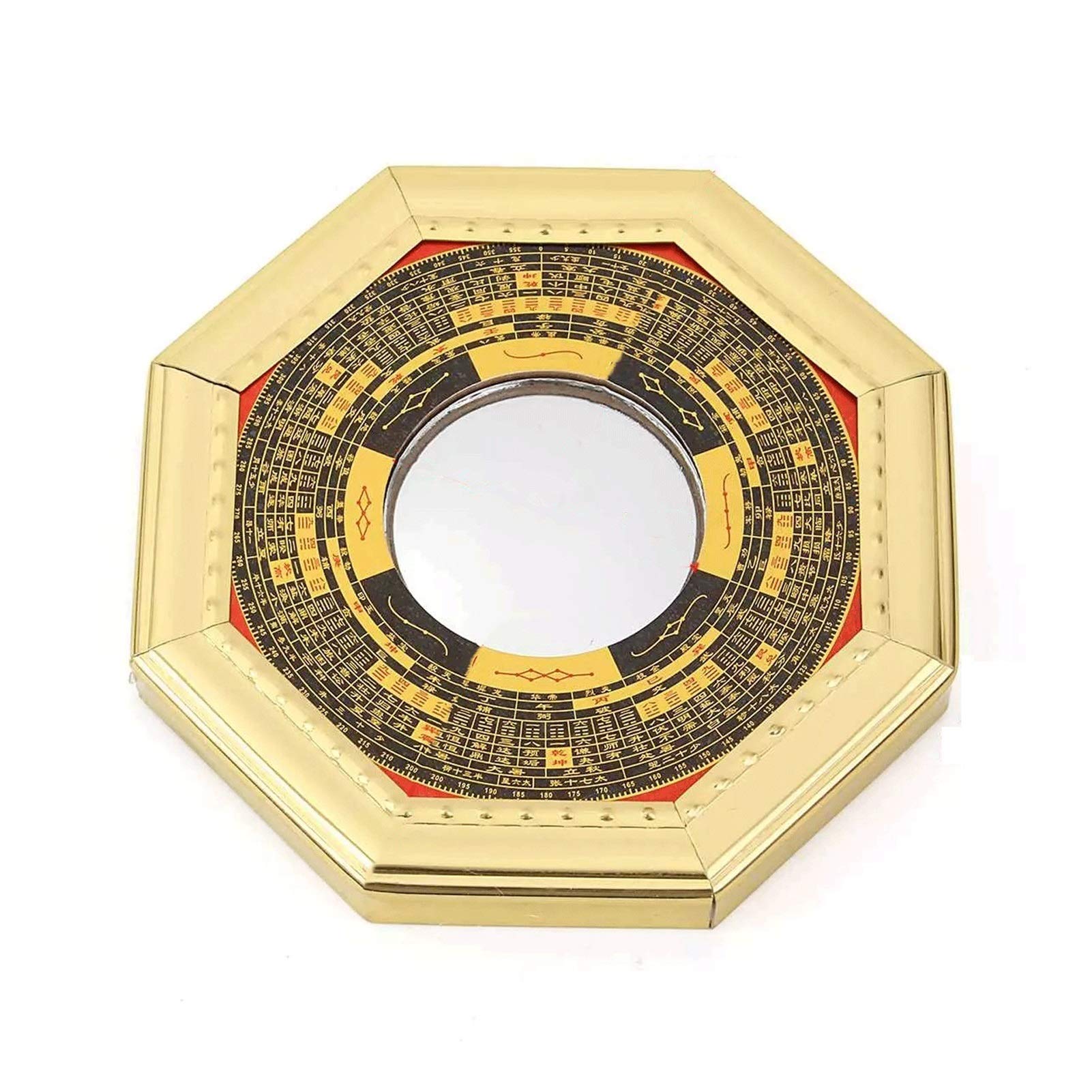 HDBCYUAZ Lucky Chinese Feng Shui Dent Concave Bagua FengShui Mirror Taoist Talisman Energy Home Decoration Ornament