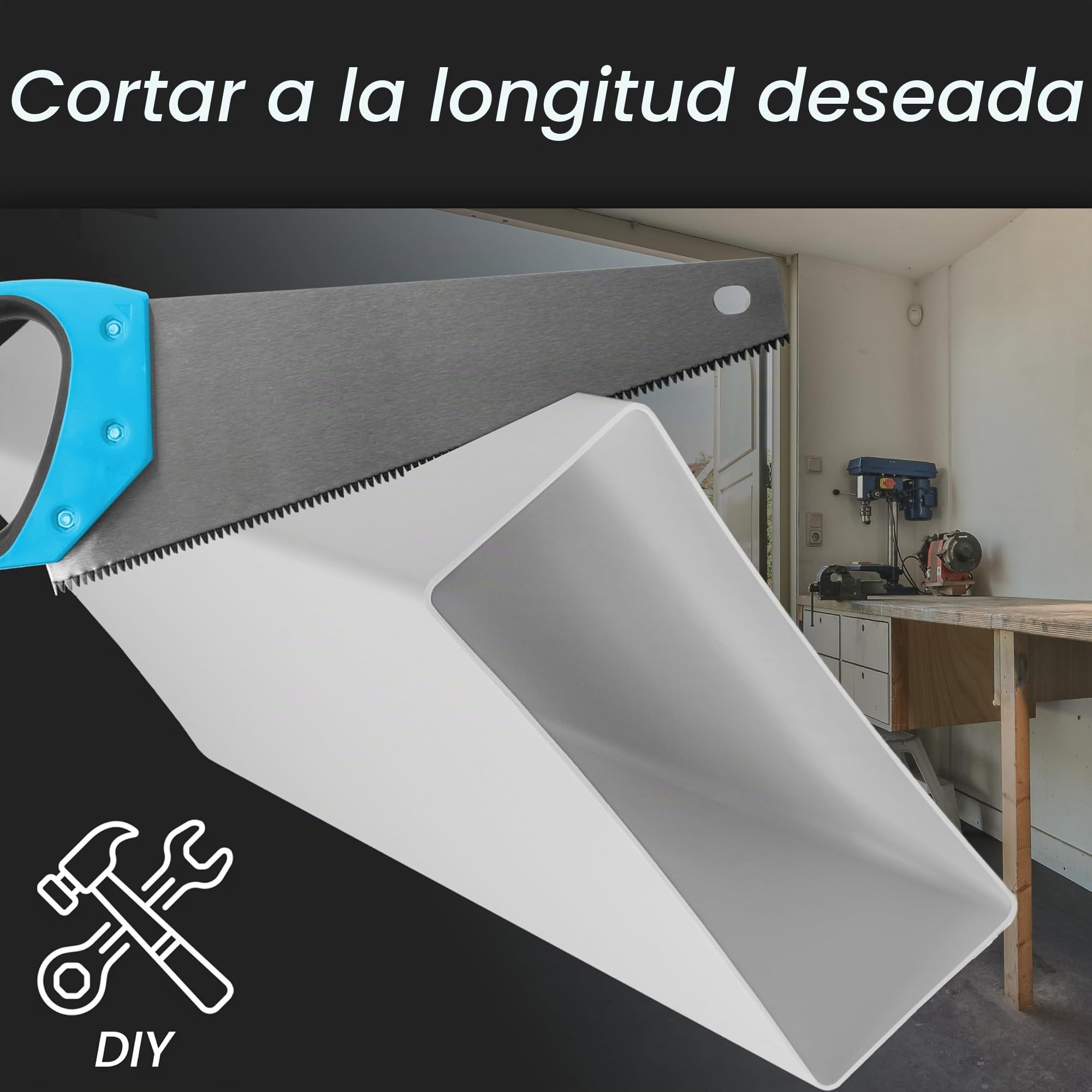 Repa Market 220 x 90 mm Canal plano rectangular de plástico 50 cm de largo, Conexión: sistema de ventilación, calefacción, refrigeración. Elemento de ventilación para espacios limitados.