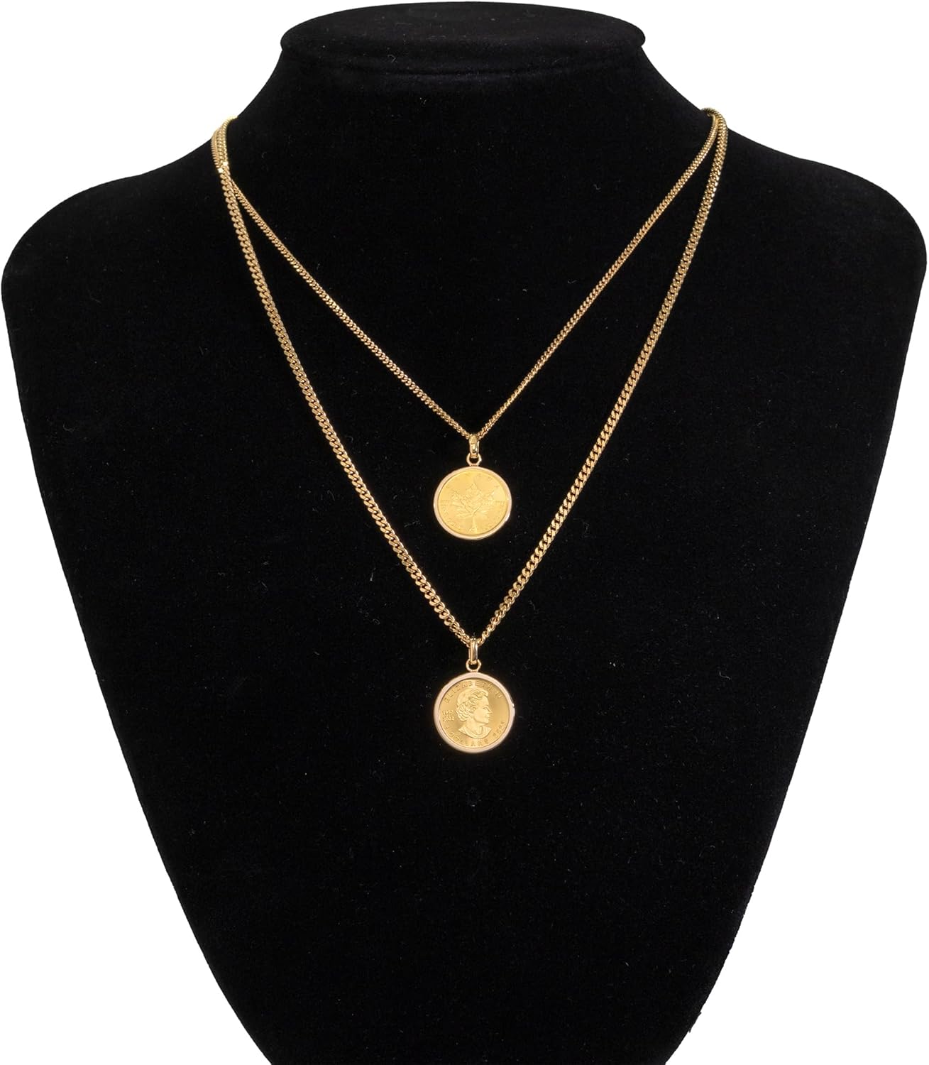 (페어리 캐럿) K24 18 코인 펜던트 메이플 리프 엘리자베스 1 10 온스 메탈