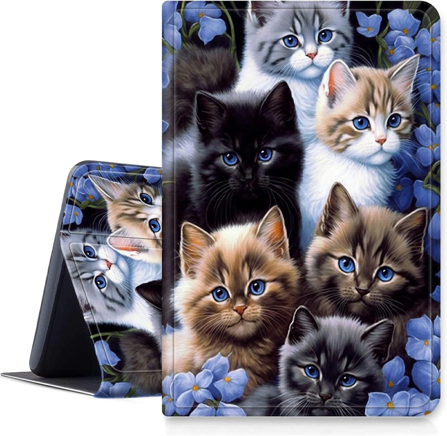 Case for 10.1" Amazon Fire HD 10 Tablet (13th Generation,2023 Release),Slim PU Leather Folding Stand Protive Cover with Auto Wake/Sleep for Kindle Fire HD 10 Tablet 2023,Cute Cat