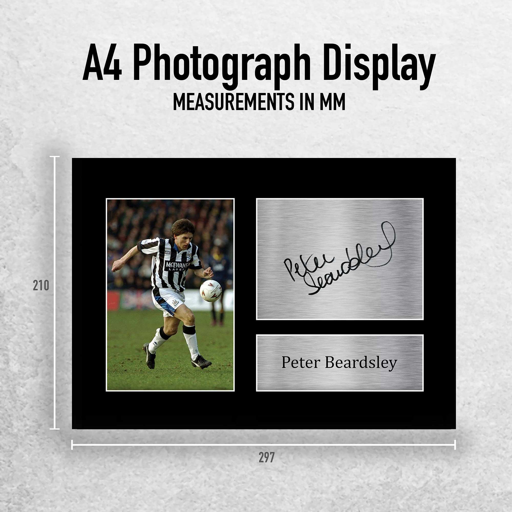 HWC Trading A4 Peter Beardsley Magpies Gifts Printed Signed Autograph Picture for Fans and Supporters - A4 - Image 2