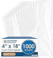 Vista 12 de Bolsas de polietileno planas de extremo abierto de 4 x 6 pulgadas (1000 unidades) – Plástico transparente de 2 mil – Sin tira adhesiva – Para