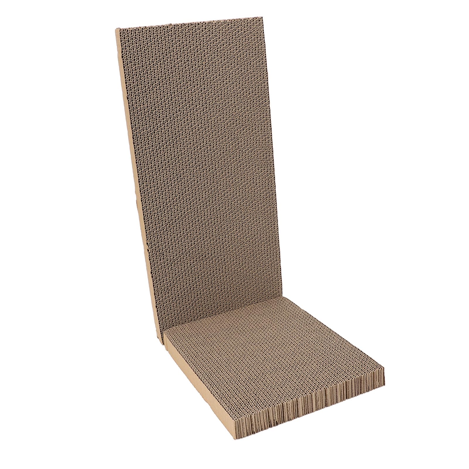 Tiragraffi per Gatti, Tiragraffi in Cartone Ondulato a Forma di L con Design Durevole e Facile Sostituzione per Gatti Che Vivono in Casa per Ridurre lo Stress e Prevenire Danni Ai Mobili (L)