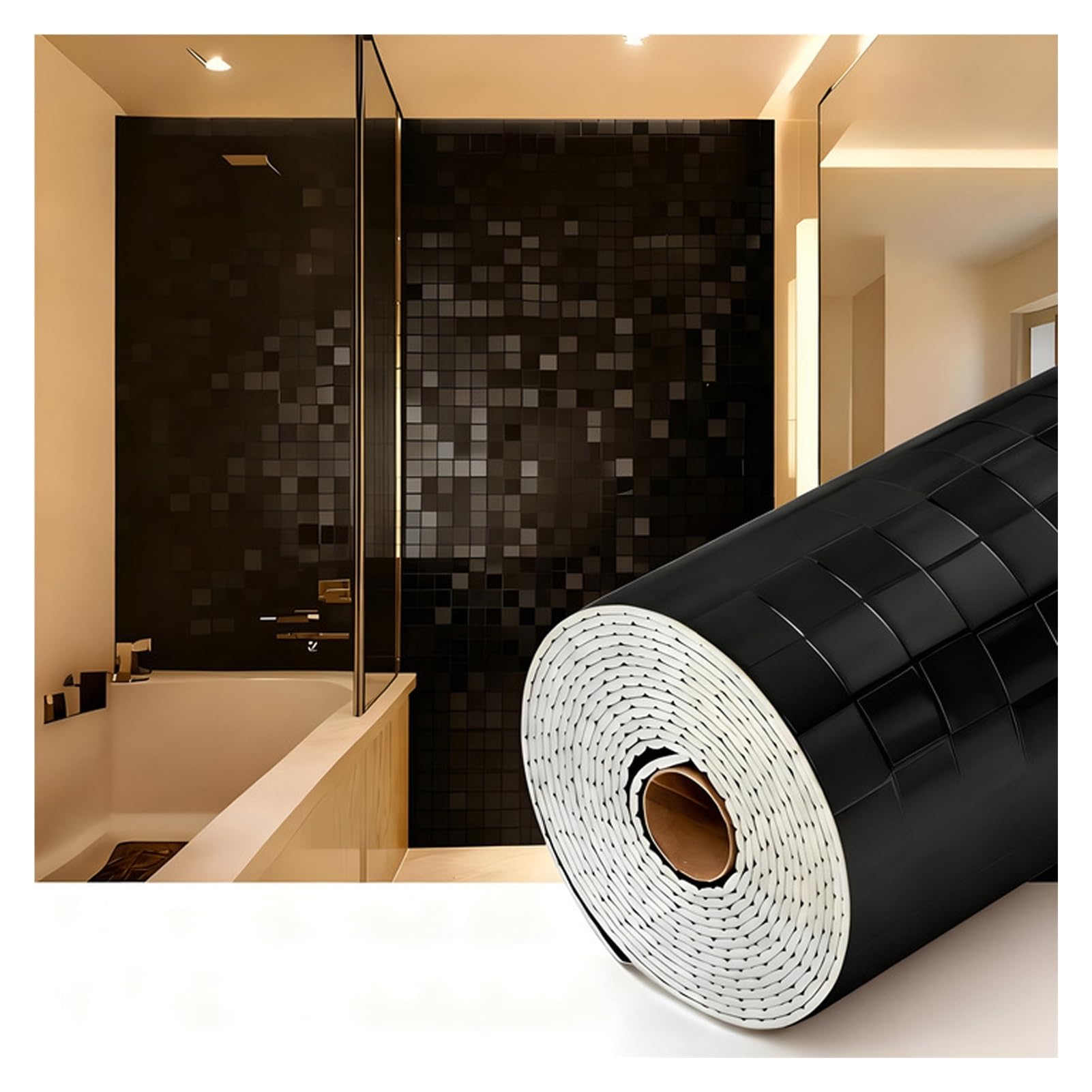 Papel pintado autoadhesivo impermeable y paneles de pared de 2,2 mm con azulejos extraíbles